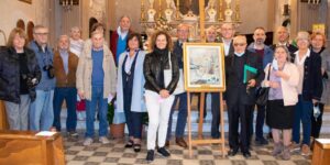 San Michele Arcangelo, donato il quadro di Gianni Torchia