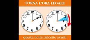 Da domani lancette avanti di un’ora