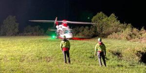 Carrega, per aggirare la frana ora l’elisoccorso arriva anche di notte