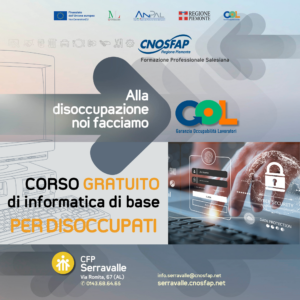 Corso di INFORMATICA di BASE, GRATUITO per disoccupati al CNOSFAP